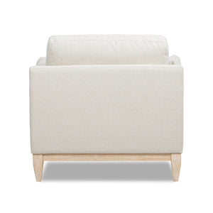 Pasadena 36" Wide Modern Farmhouse Accent Arm Chair Flax