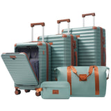 Deluxe 5-Piece Hard side Luggage Set With USB & TSA Security