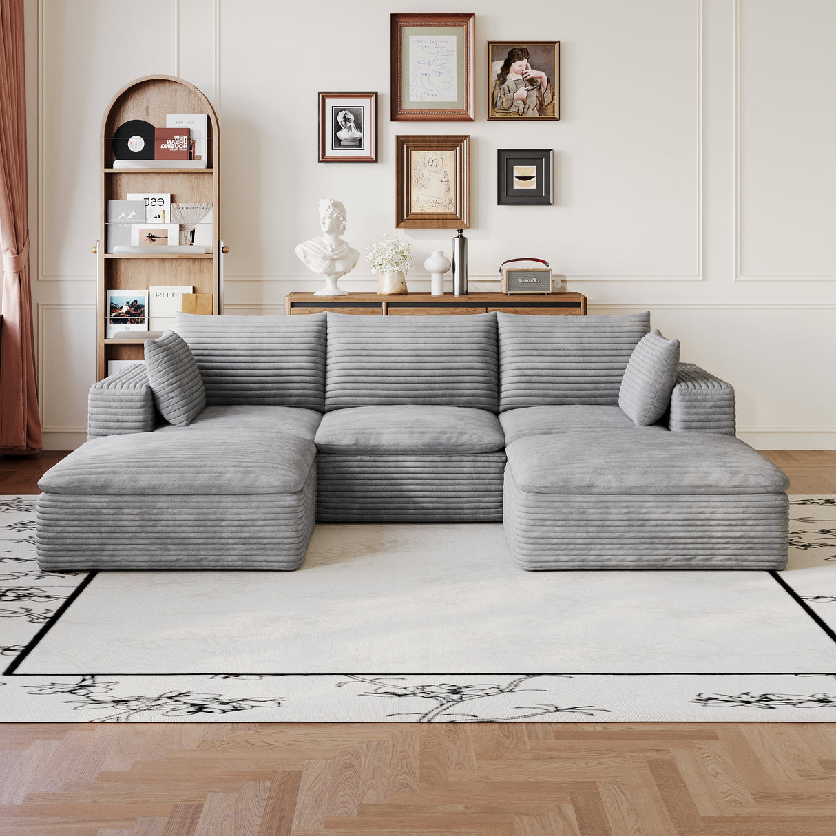 102" Cloud Sofa in Grey