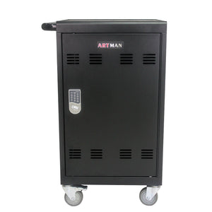 Mobile Charging Cart and Cabinet for Tablets and Laptops - 30 Device Capacity