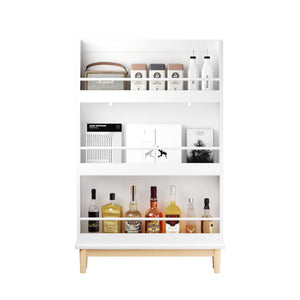 Wall Mounted Bookshelf, 3 Front Facing Display Shelves For Toddler Bedroom - White
