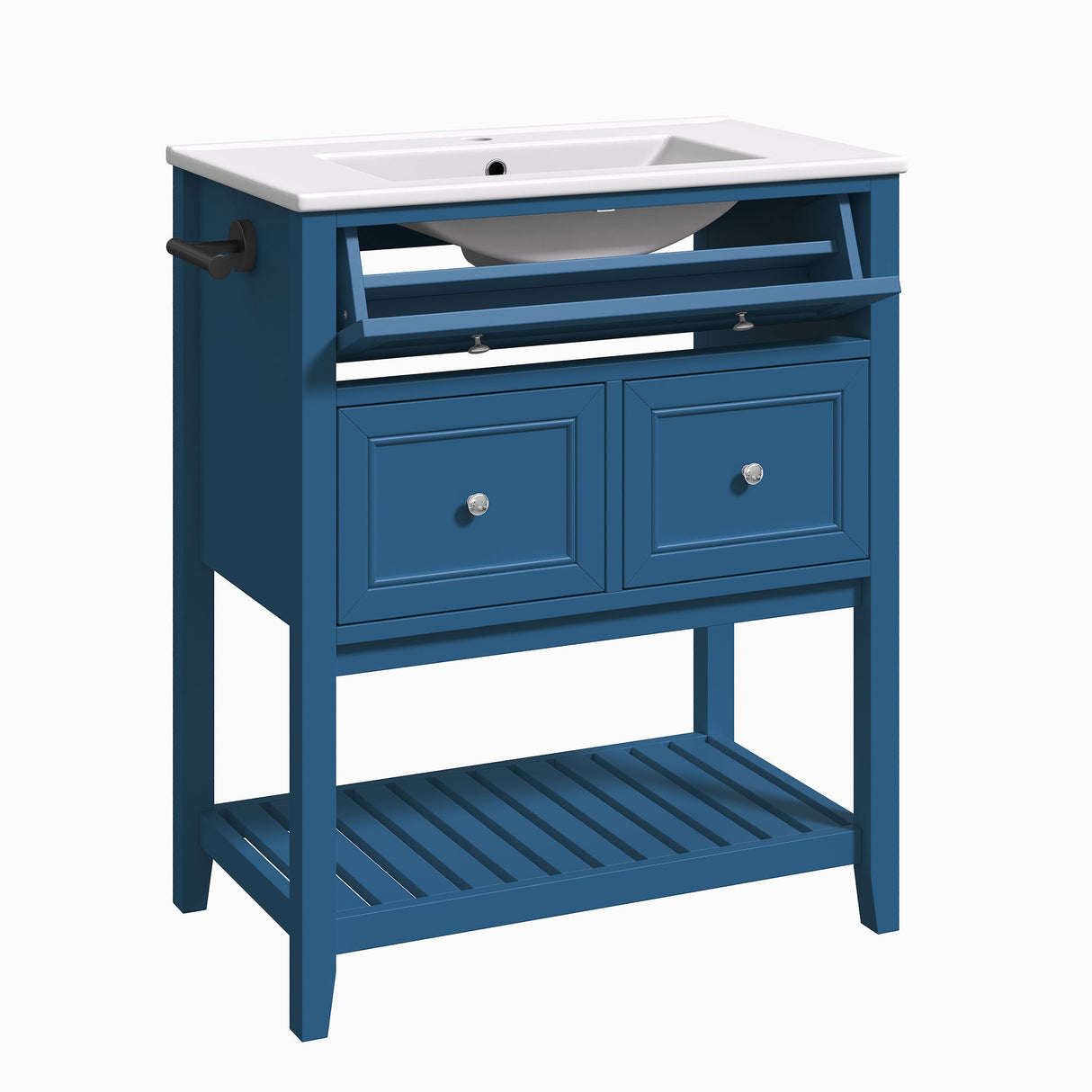 30" Navy Blue Bathroom Vanity