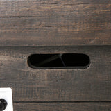 Anchorage 32'' Wood Square MGO Fire Pit Brown - 40,000 BTU