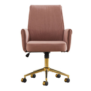 Ergonomic Mid-Back Office Chair with Striped Fabric and Lumbar Support - Multiple Colors