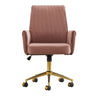 Ergonomic Mid-Back Office Chair with Striped Fabric and Lumbar Support - Multiple Colors