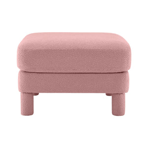 Modern Pink Polyester Ottoman