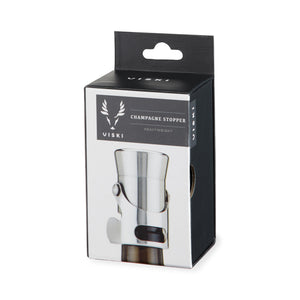 Harrison Heavyweight Champagne Stopper in Silver Viski®