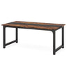 Large Computer Desk With Steel Frame For Home Office Workstation