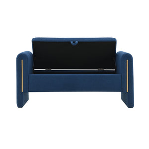 Modern Teddy Upholstered Large Bed End Bench With Arms And Storage