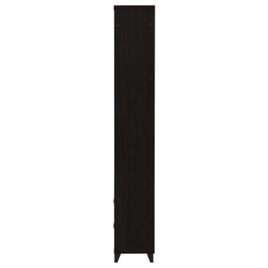 Media Tower With And Drawer With Adjustable Shelves Handles - Brown