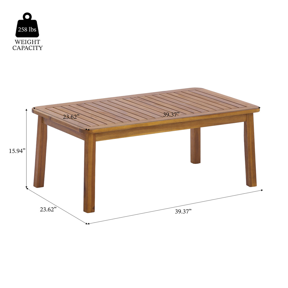 2 Pieces Outdoor Sofa Set with Cushions - Teak