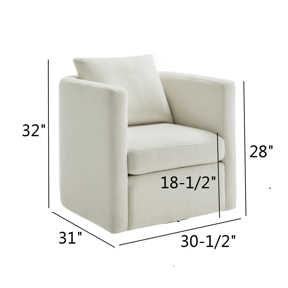 Sutton Light Grey Performance Fabric Swivel Barrel Chair