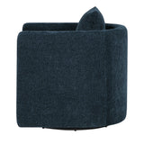 Sutton Light Grey Performance Fabric Swivel Barrel Chair