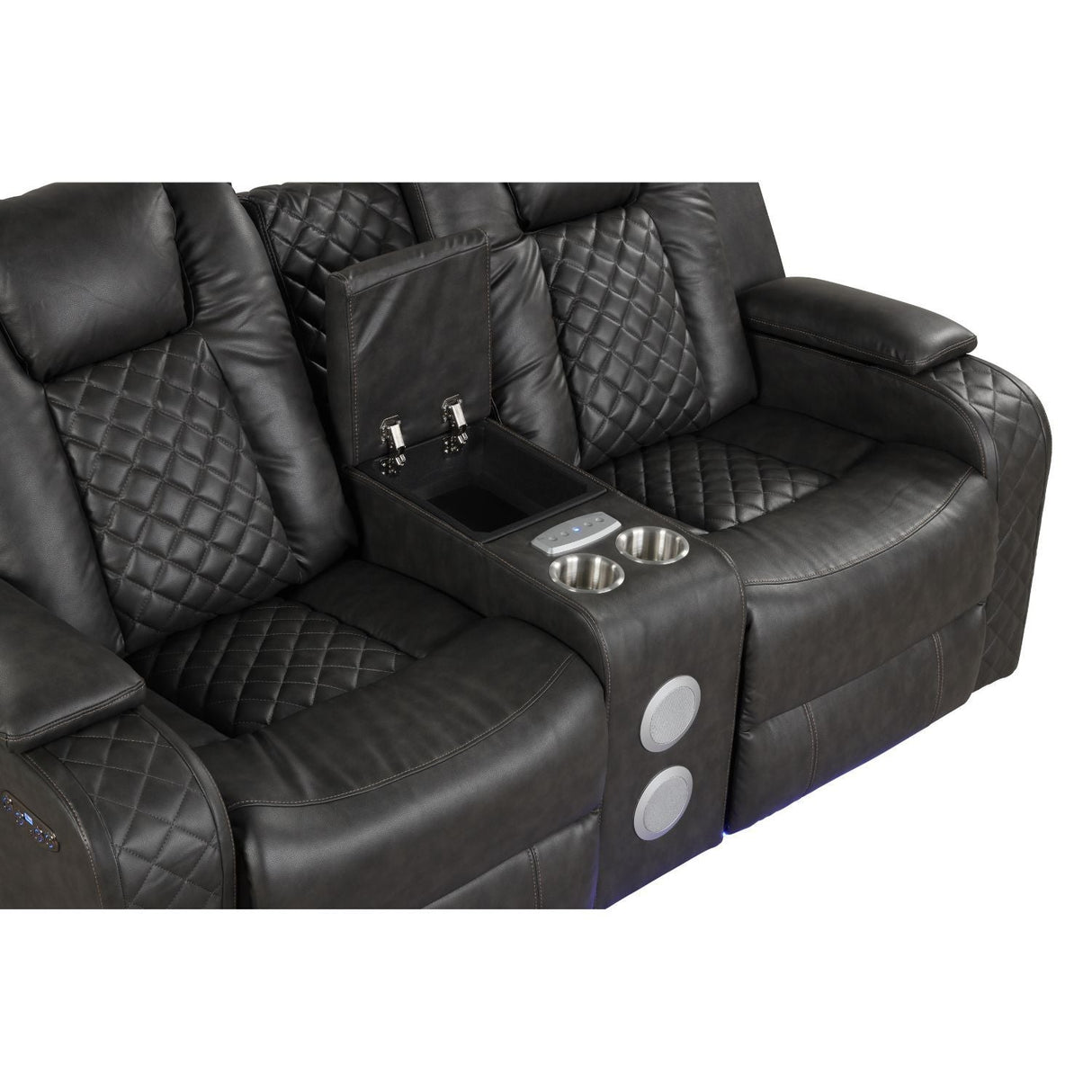 Benz - Power Reclining Loveseat & LED Lighting And Built In USB