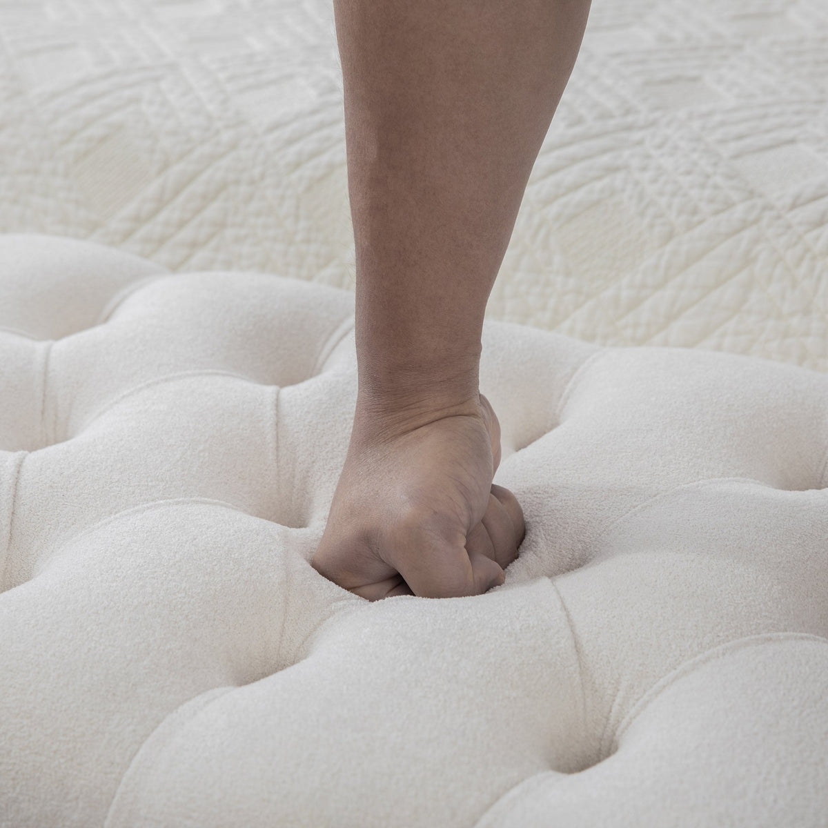 Modern Upholstered Storage Bench With Double Lids