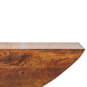 Crescent - Floating Wall Shelf - Brown