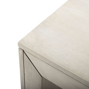 Acacia Wood Dining Bench with Farmhouse Style - Gray