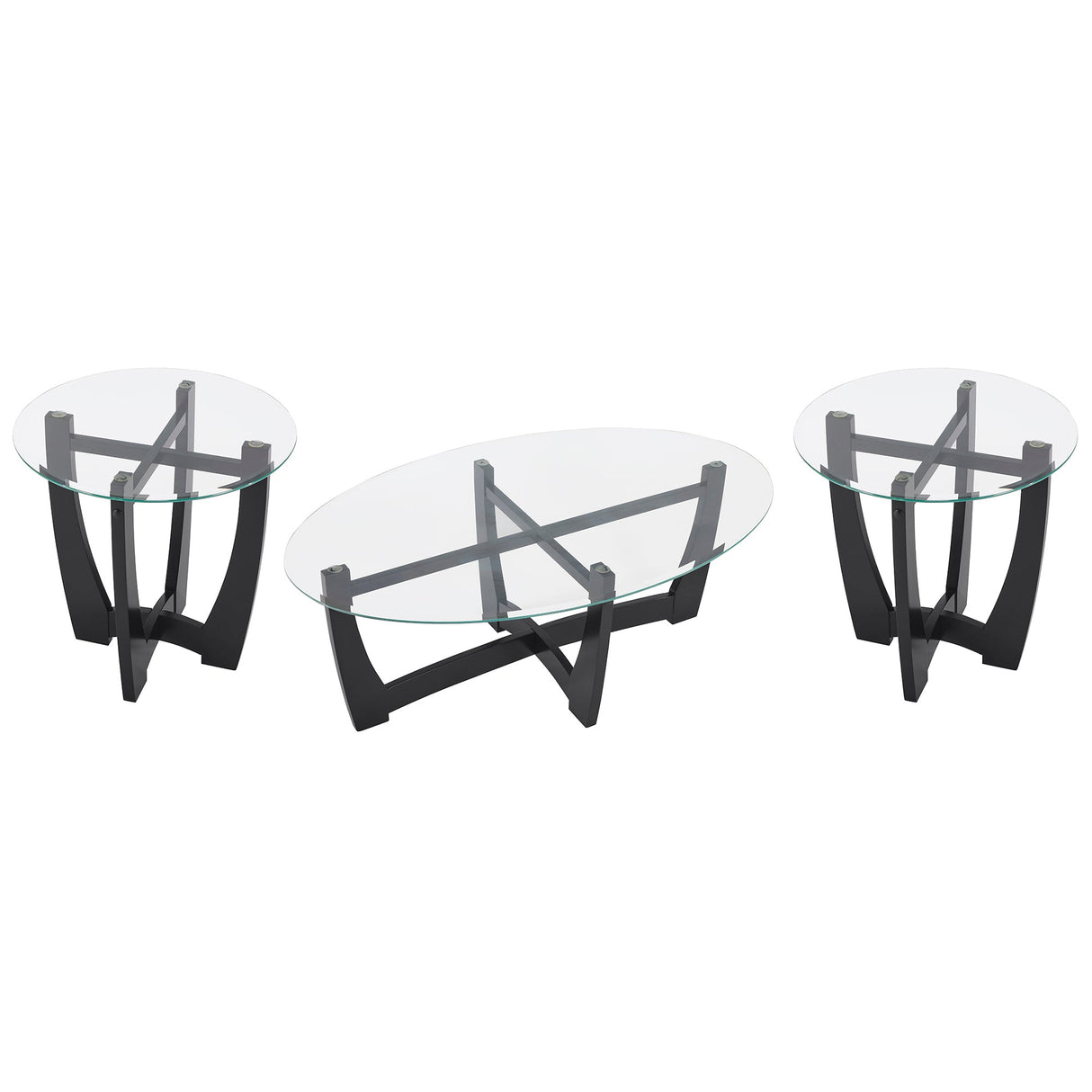 23.5 Inch Round Glass Coffee Table