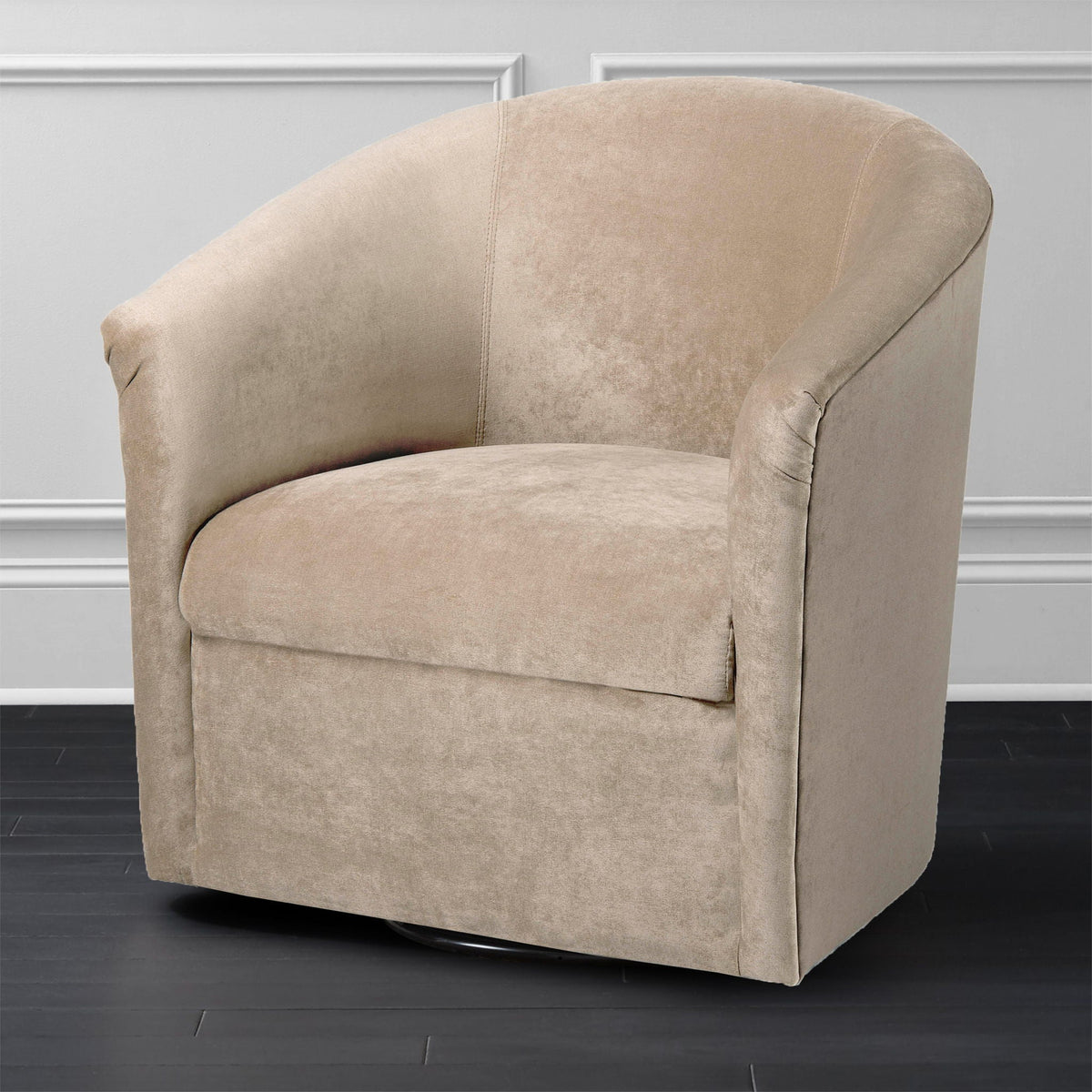 Eden - Swivel Chair With Upholstery And Hardwood Frame