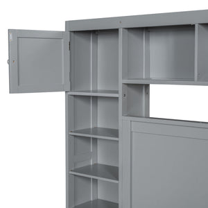 Bed With All In One Cabinet, Shelf And Sockets