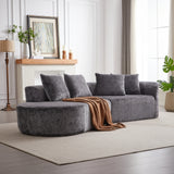 Modern Upholstered Oversized Sectional Sofa, 114-Inch Chenille