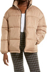 BP. Oversized Puffer Jacket in Tan Amphora , Size Small