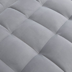 Modern Loveseat With Pullout Bed, Adjustable Reclining Backrest