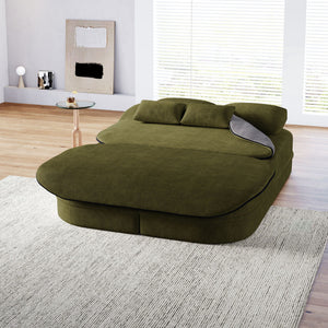 2 In 1 Foldable Sofa Bed With Multi Functional Blanket, Floor Lounge Sofa