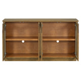 Arched Storage Cabinet with Glass Doors
