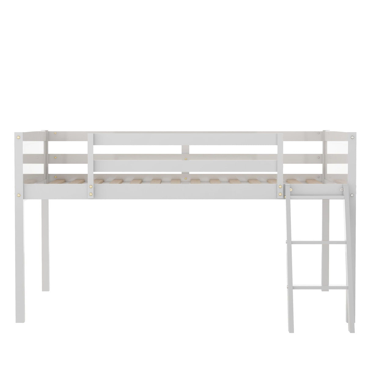 Low Loft Bed With Adjustable Ladder