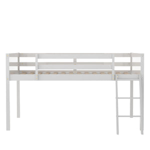 Low Loft Bed With Adjustable Ladder