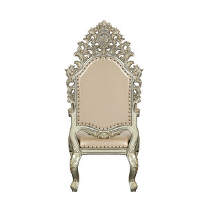 Sorina - Arm Chair (Set of 2) - Synthetic Leather & Antique Gold