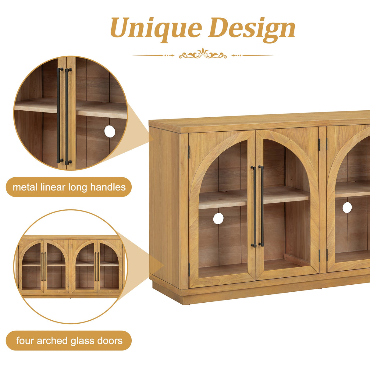 4-Door Large Storage Sideboard