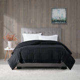 Lightweight Down Alternative Blanket with Satin Trim