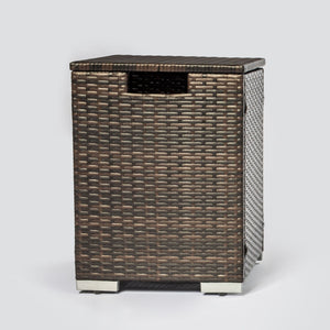 Outdoor Rectangle Fire Pit Table And Propane Tank Cover