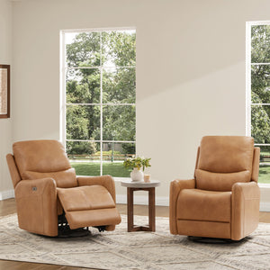 Dublin 30" Swivel Power Recliner Arm Chair Saddle