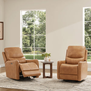 Dublin 30" Swivel Power Recliner Arm Chair Saddle