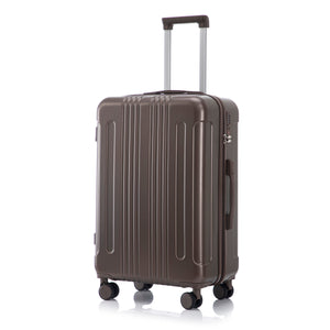 3 Piece ABS Spinner Wheel Luggage Set (Brown)