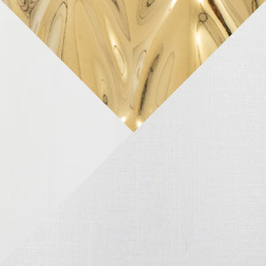 Penelope 22' Contemporary Ceramic Table Lamp with White & Gold Ceramic Body and White Shade