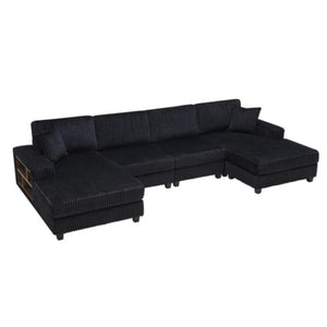 U-Shaped Convertible Sofa, 4 Seater Large Living Room Lounge