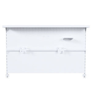 Clamp On Desk Pegboard With Single Monitor Stand