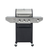 Propane Grill 3 Burner Stainless Steel Gas Grill with Side Burner