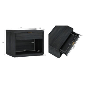 Evelyn - Nightstand With 1 Drawer And Open Shelf