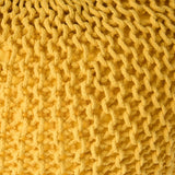 Bordeaux Knitted Cotton Round Pouf Ottoman Floor Cushion