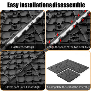 Stone Style 12" Patio Deck Tiles