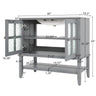 Bathroom Vanity With Ceramic Sink, Adjustable & Open Shelf