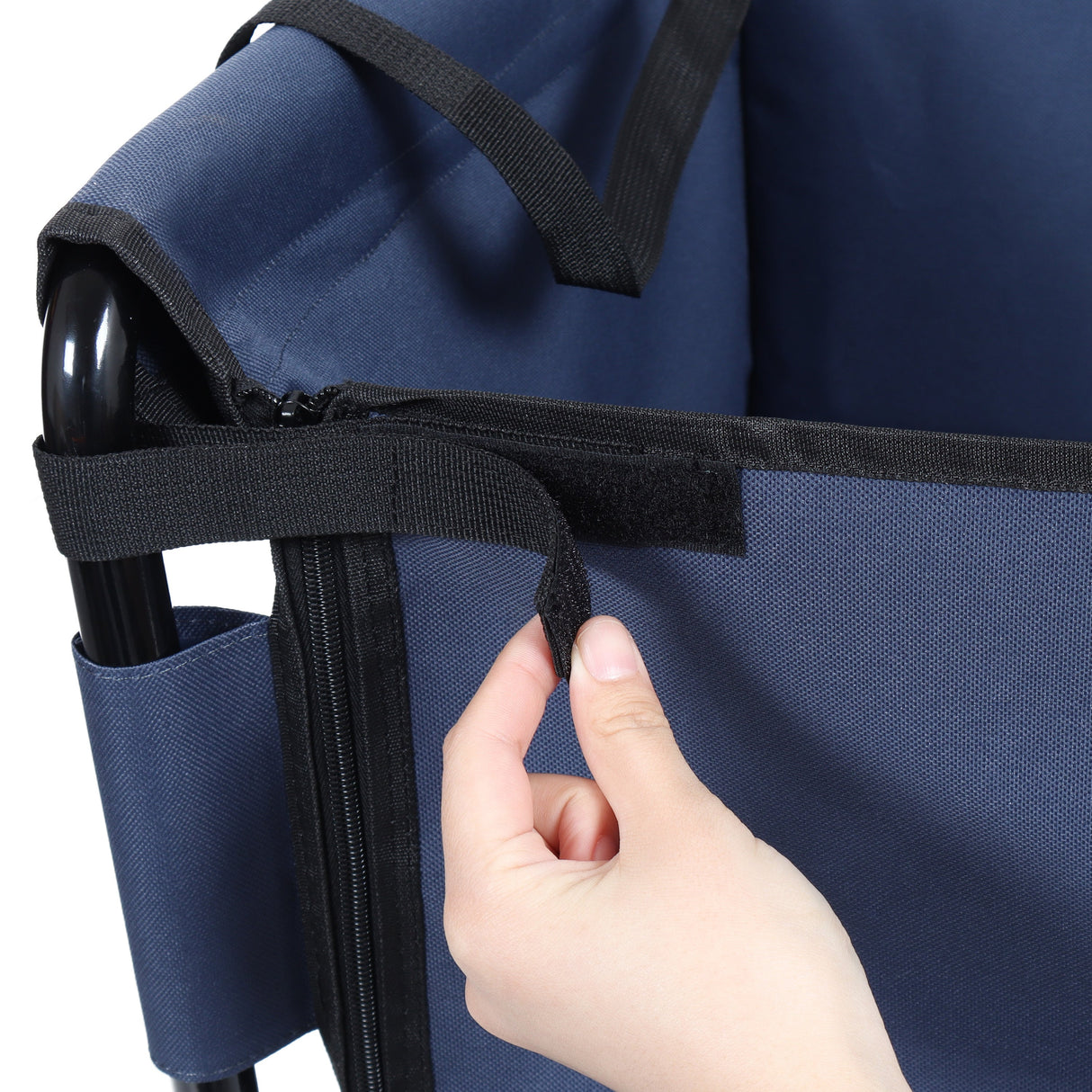 3-in-1 Convertible Folding Wagon Cart with Bench Seat & Storage