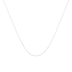 Solid 10K Yellow Gold 0.5mm Slim and Dainty Unisex 18" Rope Chain Necklace