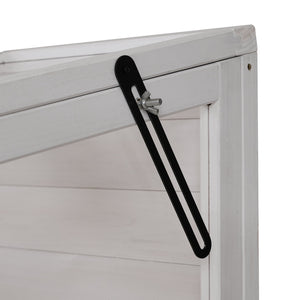 TOPMAX 78-inch Wooden Walk-in Greenhouse with 4 Skylights and Folding Shelves