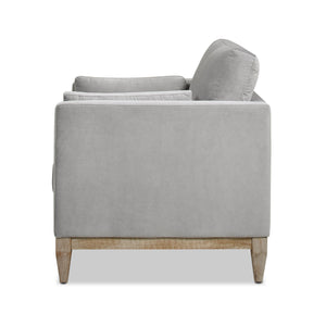 Knox 36' Modern Farmhouse Arm Chair, Opal Grey Velvet